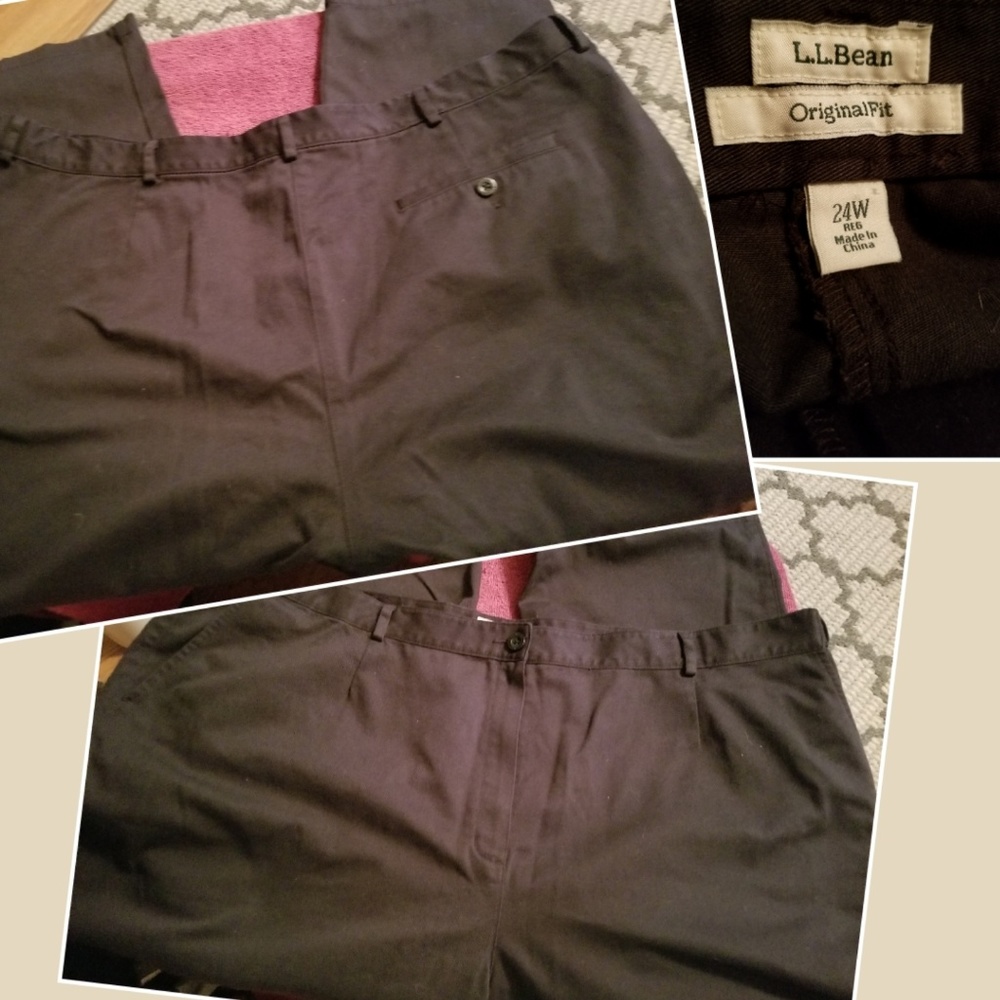 L.L.Bean black capris size 24W